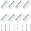 Manija oculta empotrada acero inox 8uds blanco