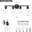 Lámpara baño 4 luces E26 pantalla vidrio transparente