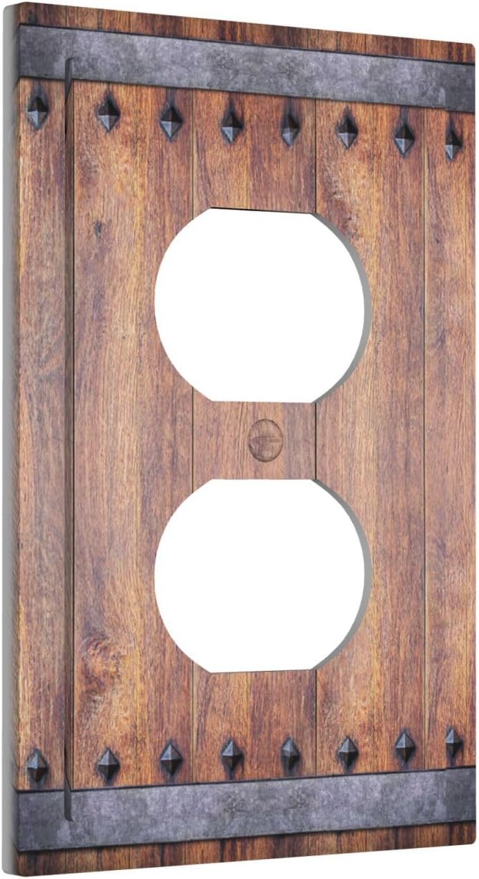 Cubiertas tomacorrientes madera marrón rústica