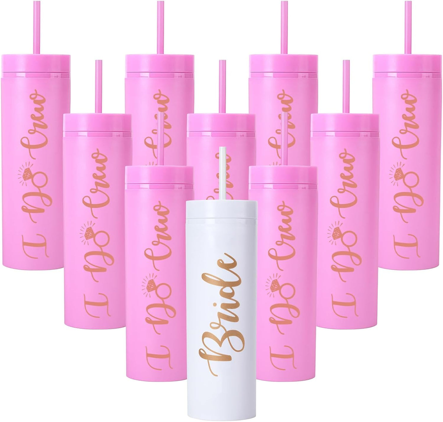 Vaso 16oz para despedida de soltera rosa