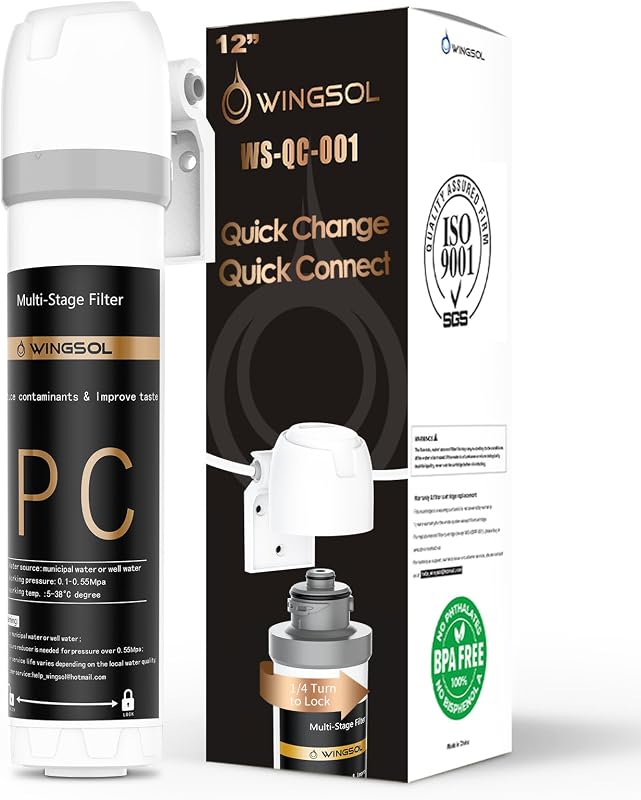 Filtro agua fregadero NSF 42/53 plisado reducción PFAS