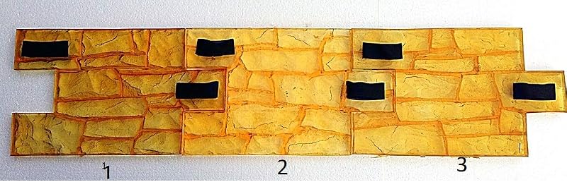 Set 3 sellos granito textura mat para hormigón