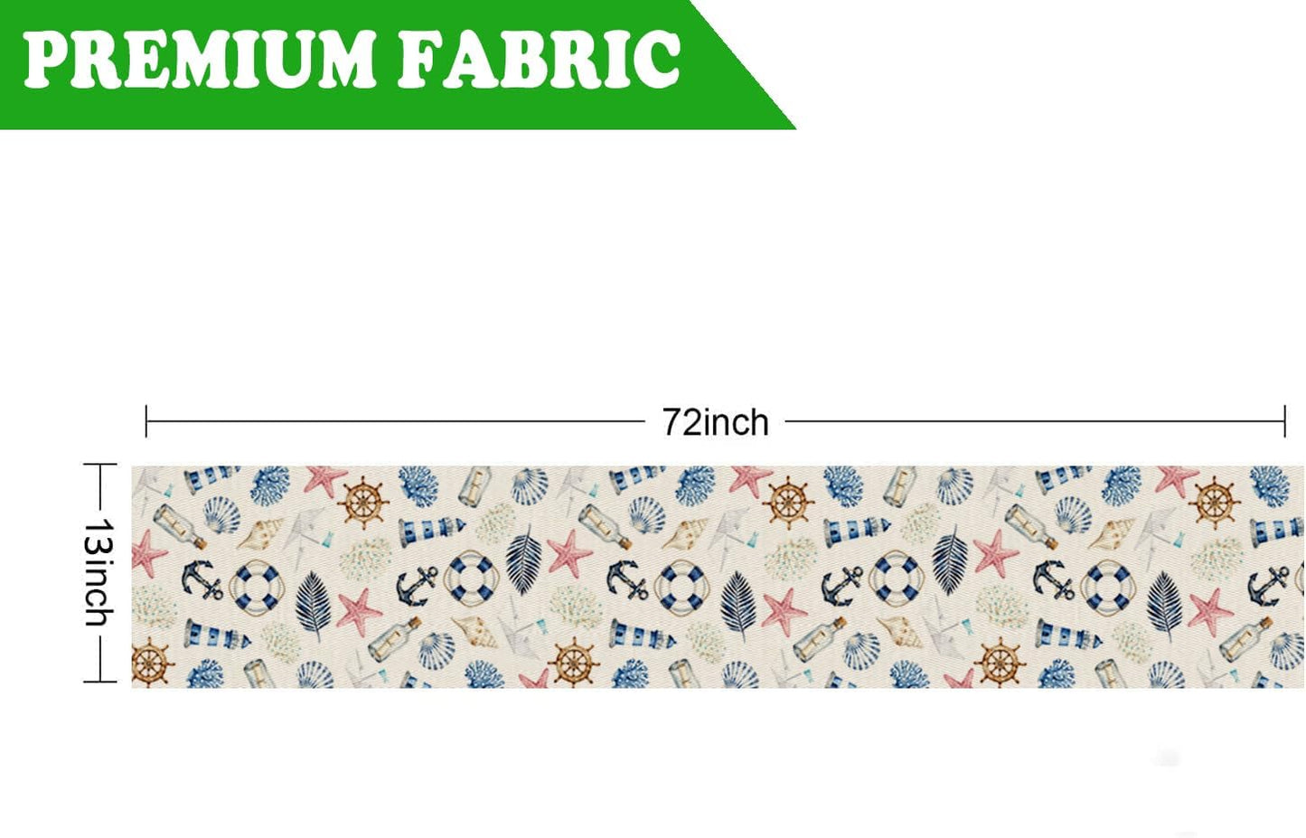 Camino Mesa Verano Náutico Decoración 13x72pulg