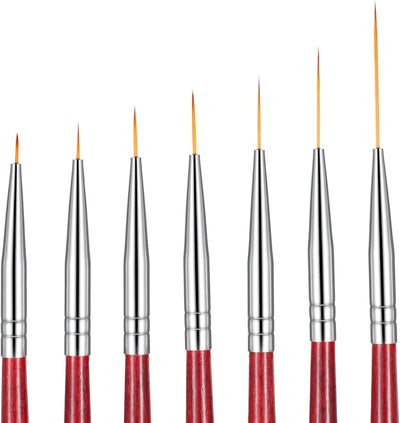 7 pinceles de pintura para artistas con punta fina extra larga y flexible