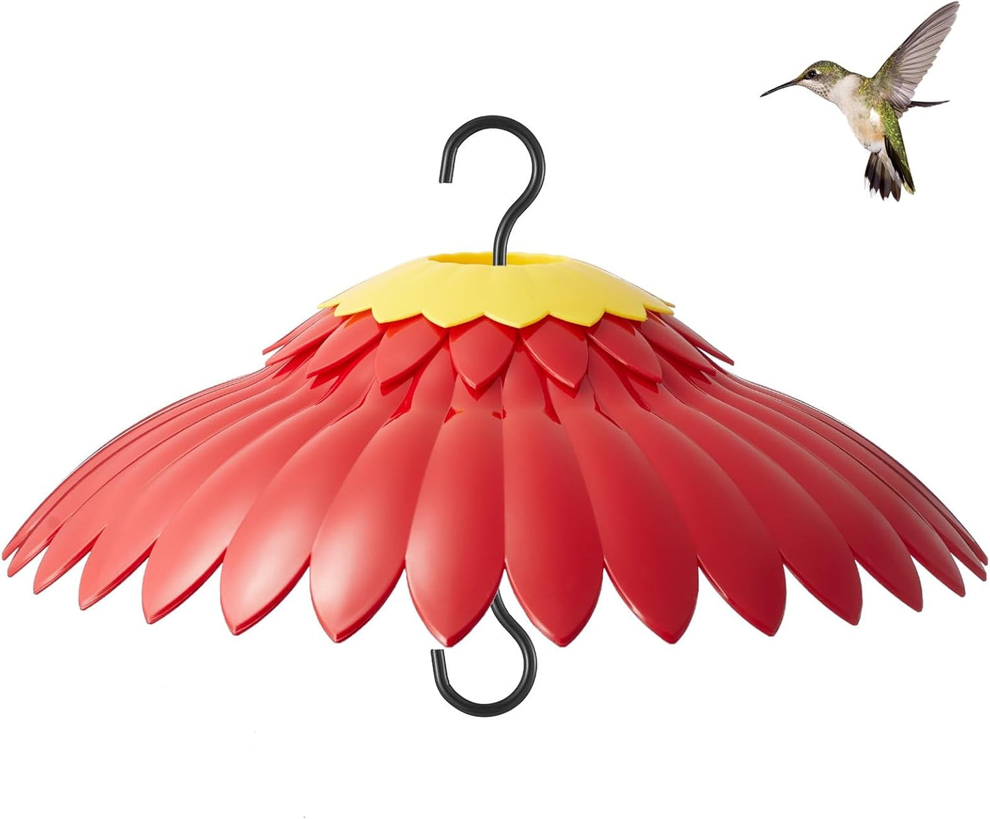 Cubierta lluvia comedero pájaros roja con deflector 11"