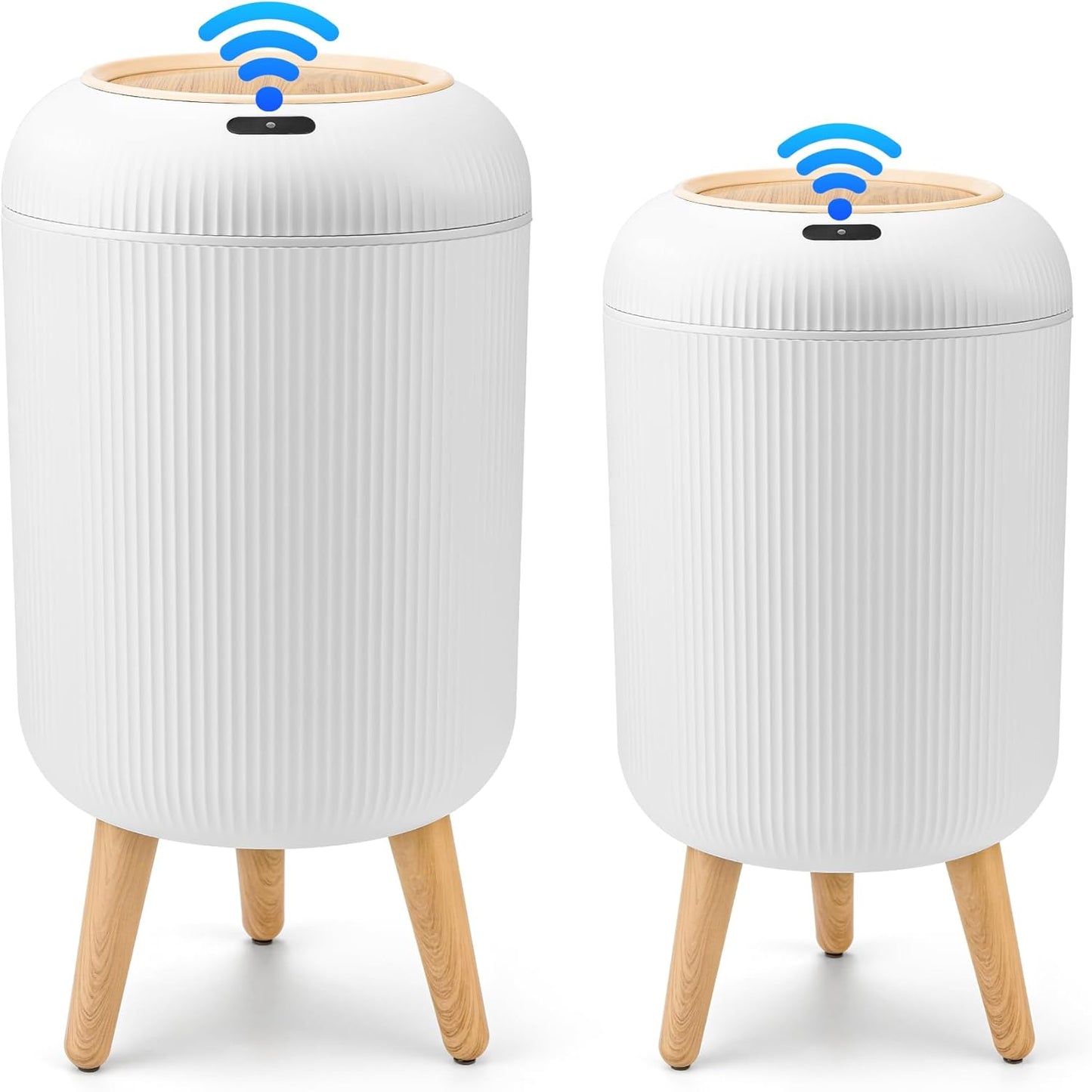 2 Cubos Basura Automáticos 12L/3gal y 10L/2.64gal con Sensor