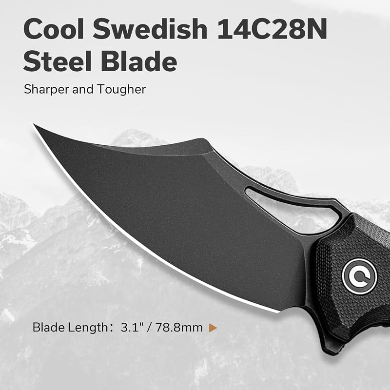 Cuchillo plegable EDC hoja 14C28N G10 3.1"