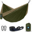 Hamaca portátil para campamento y jardín 210D verde/caqui