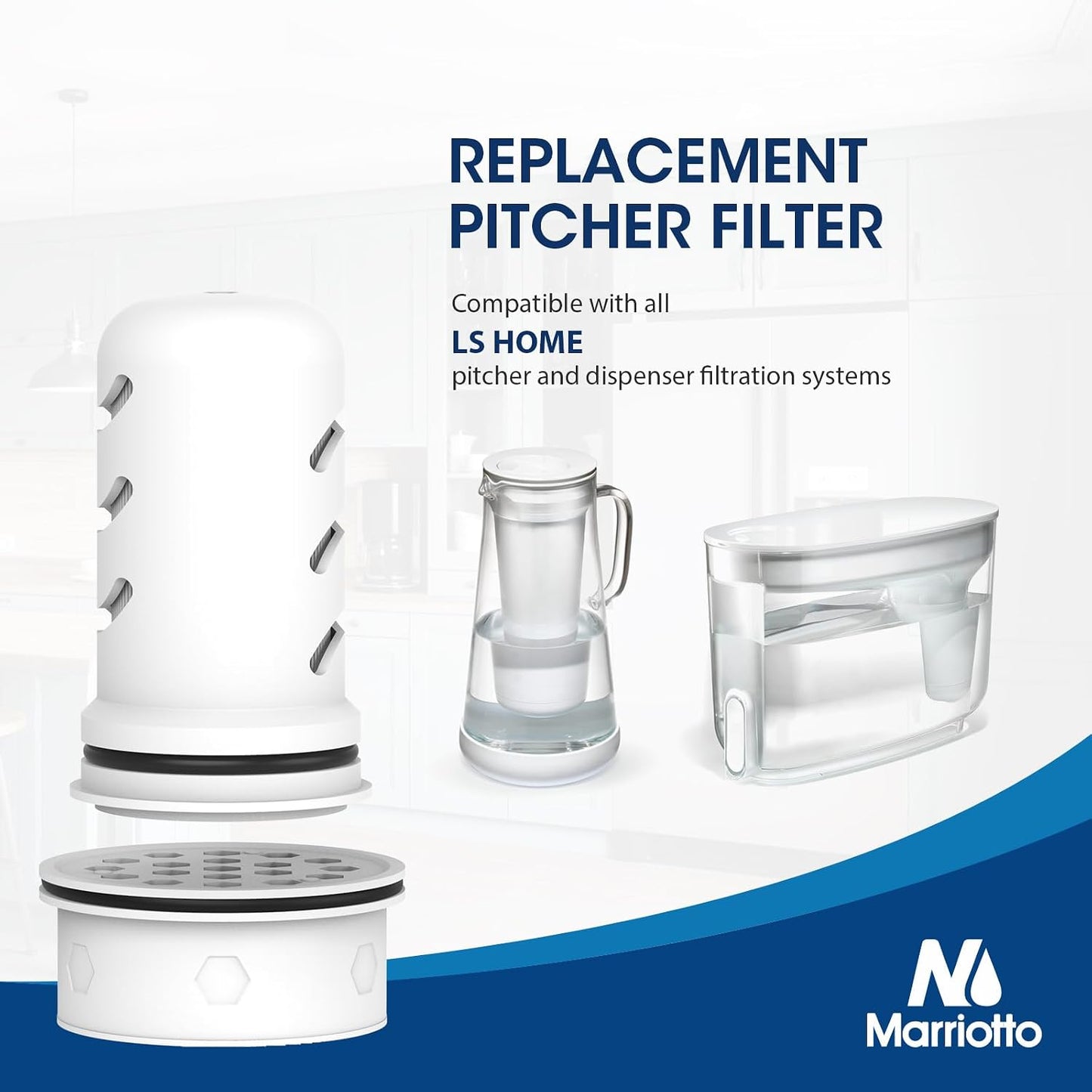 Filtro agua jarra LS Home 7 tazas microfiltro carbón