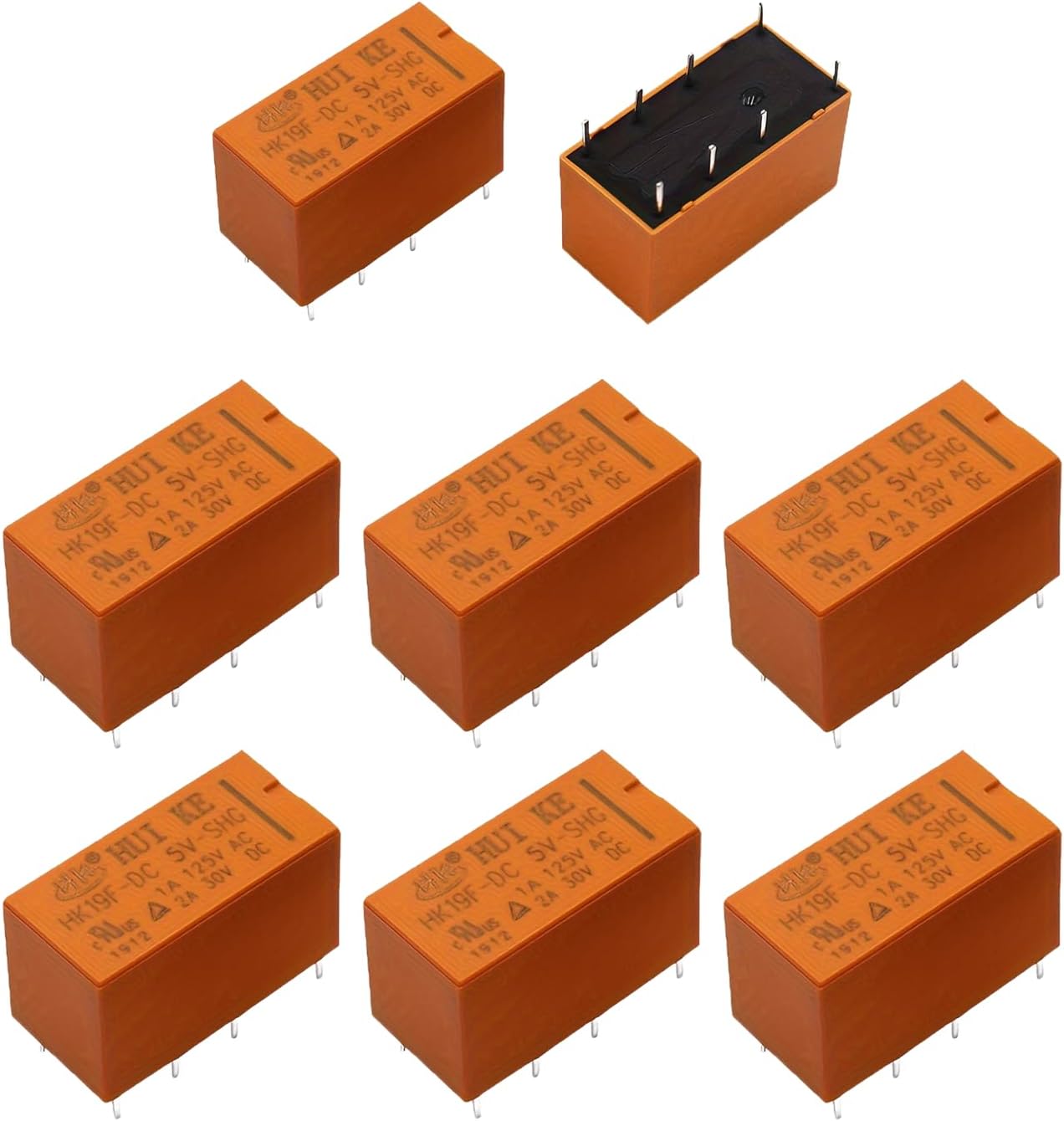 8 Pzas Relay Mini 5V DPDT 2NO 2NC Contacto Plata