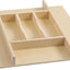 Organiz. cubiertos madera cajón cocina