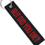 Llavero motocicleta texto BUT DID YOU DIE negro rojo