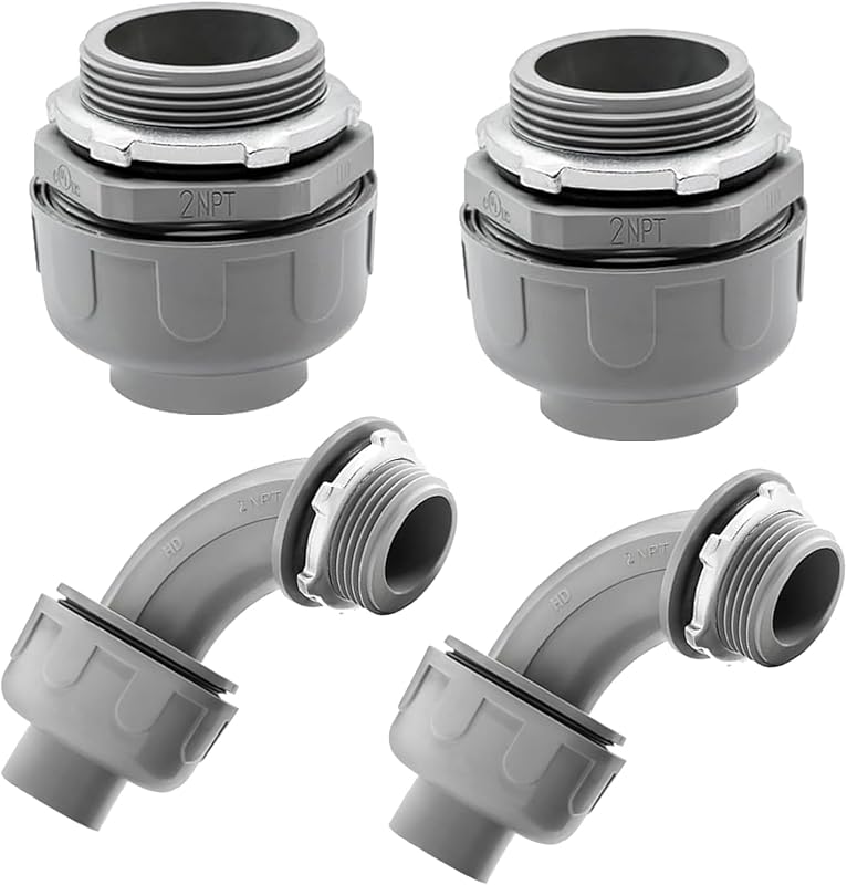 4 Conectores PVC 2" 90-180grados para hogar