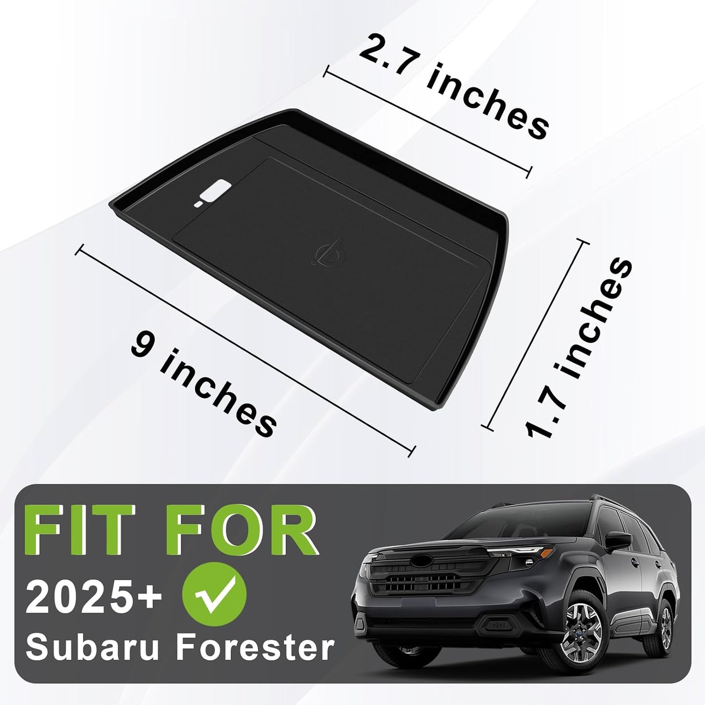 Insertos consola Subaru Forester 2025 cargador inalámbrico