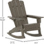 Silla mecedora Adirondack poliresina color marrón