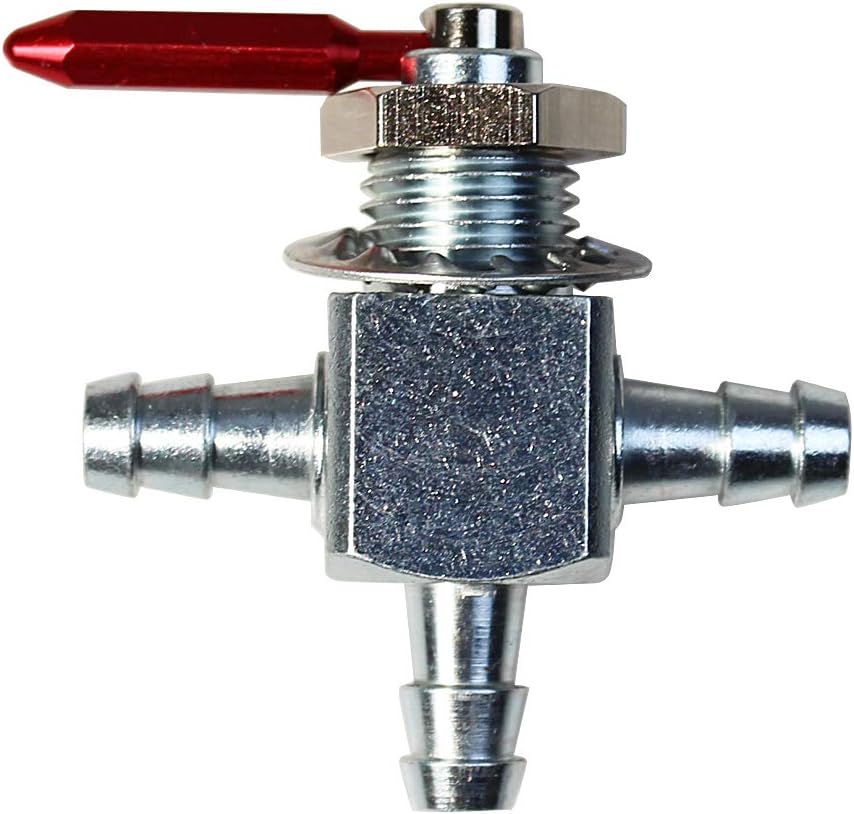 Válvula combustible corte Scag 1/4" acero con kit filtro