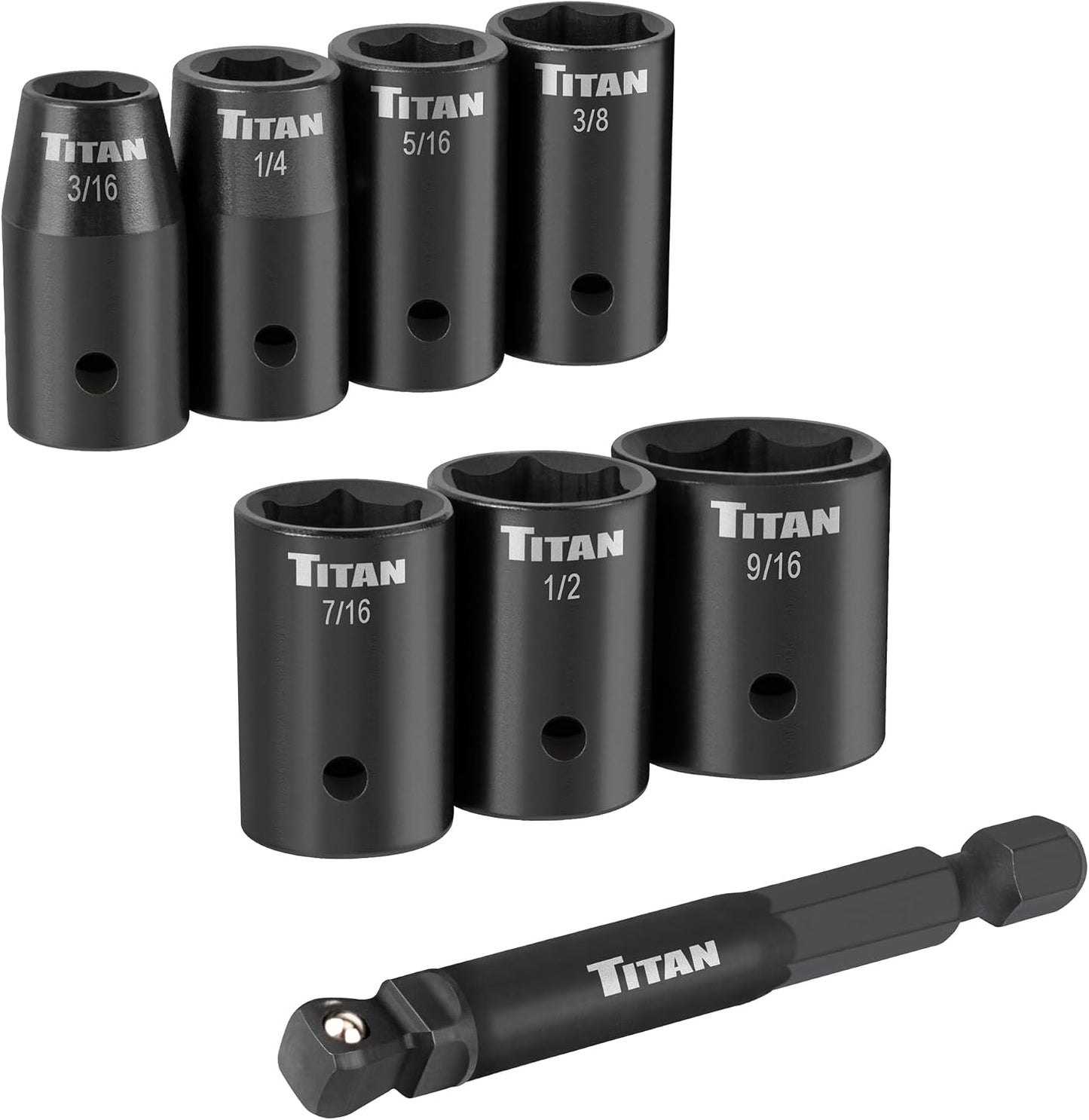 Set 8 Pzas Llaves Vaso SAE 3/16 a 9/16"