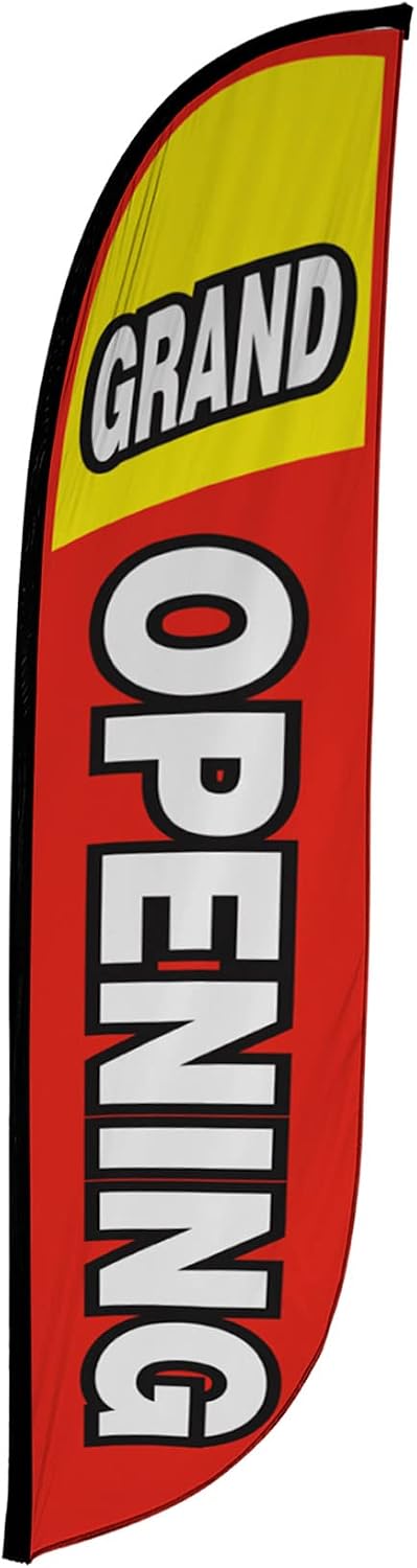 Bandera de plumas 12ft rojo sin poste gran apertura
