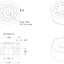 4 Topes de goma redondos altos 0.625x1.250 pulg para muebles