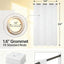 6 Cortinas gasa traslúcidas blancas impermeables 54x84"