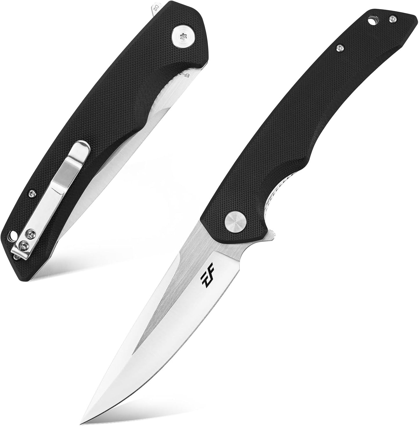 Cuchillo plegable EDC D2 G10 negro para camping