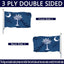Bandera SC doble cara 4x6" latón Palmetto exterior