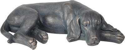 Estatua perro durmiendo resina para jardín patio 22.25x12.5