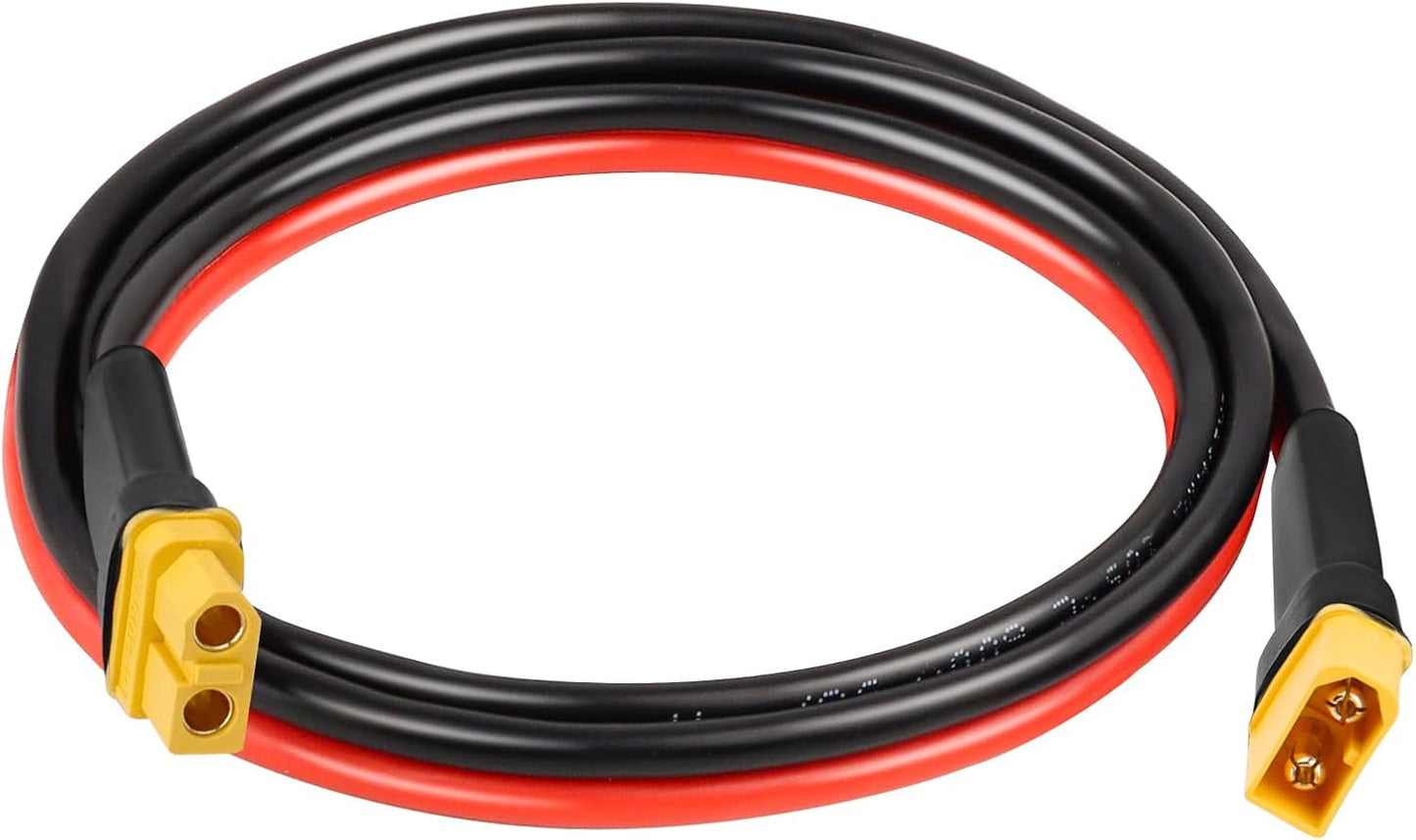 Cable extensión XT60 10AWG 3pies conector hembra a macho