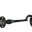 Cerradura puerta 4.5" hierro forjado negro con pestillo