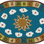 Alfombra ovalada 9x6ft color marrón