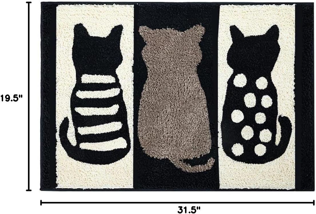 Tapete baño para gatos antiderrap 19.5x31.5pulg