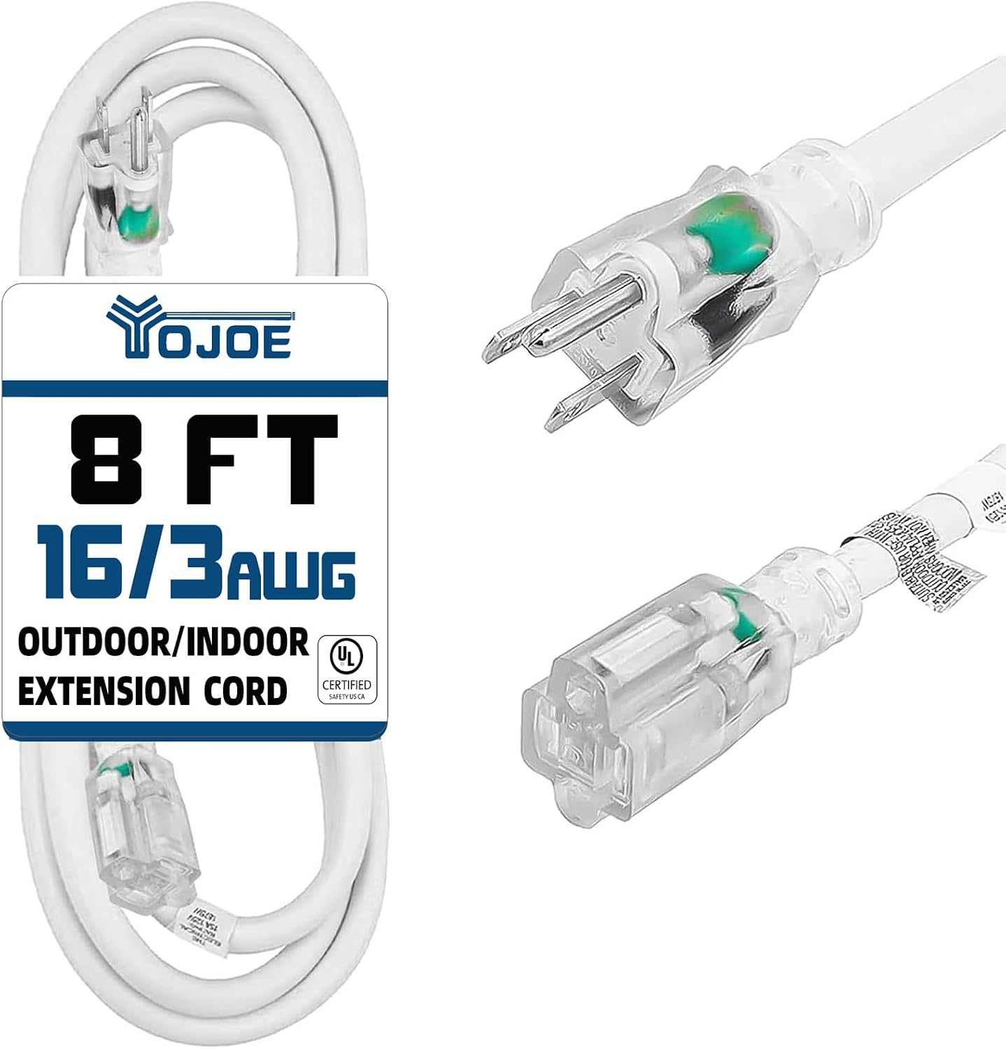 Cable extensión 13A 16 clavijas 3 extremo iluminado