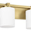 Lámpara dorada para baño 4 luces latón envejecido vidrio