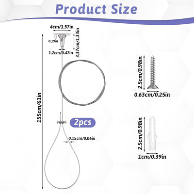 2 Pzas Barra Ducha Soporte Acero Inox para Curva/L/U