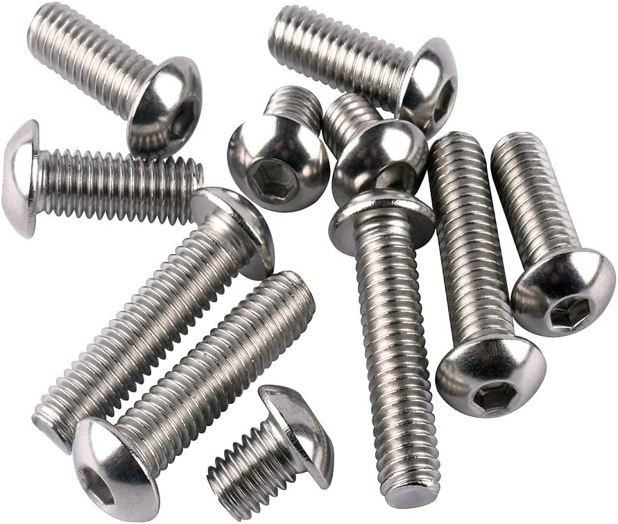 50 Pzas Allen Hex #10-24 x 3/4pulg acero inox 304 UNC