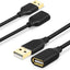Cable USB 2.0 extensión 6ft 2 Pzas con conector oro