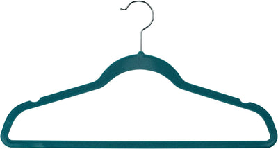 25 Perchas Terciopelo Delgadas Azul Polvoriento Soporta 10lb