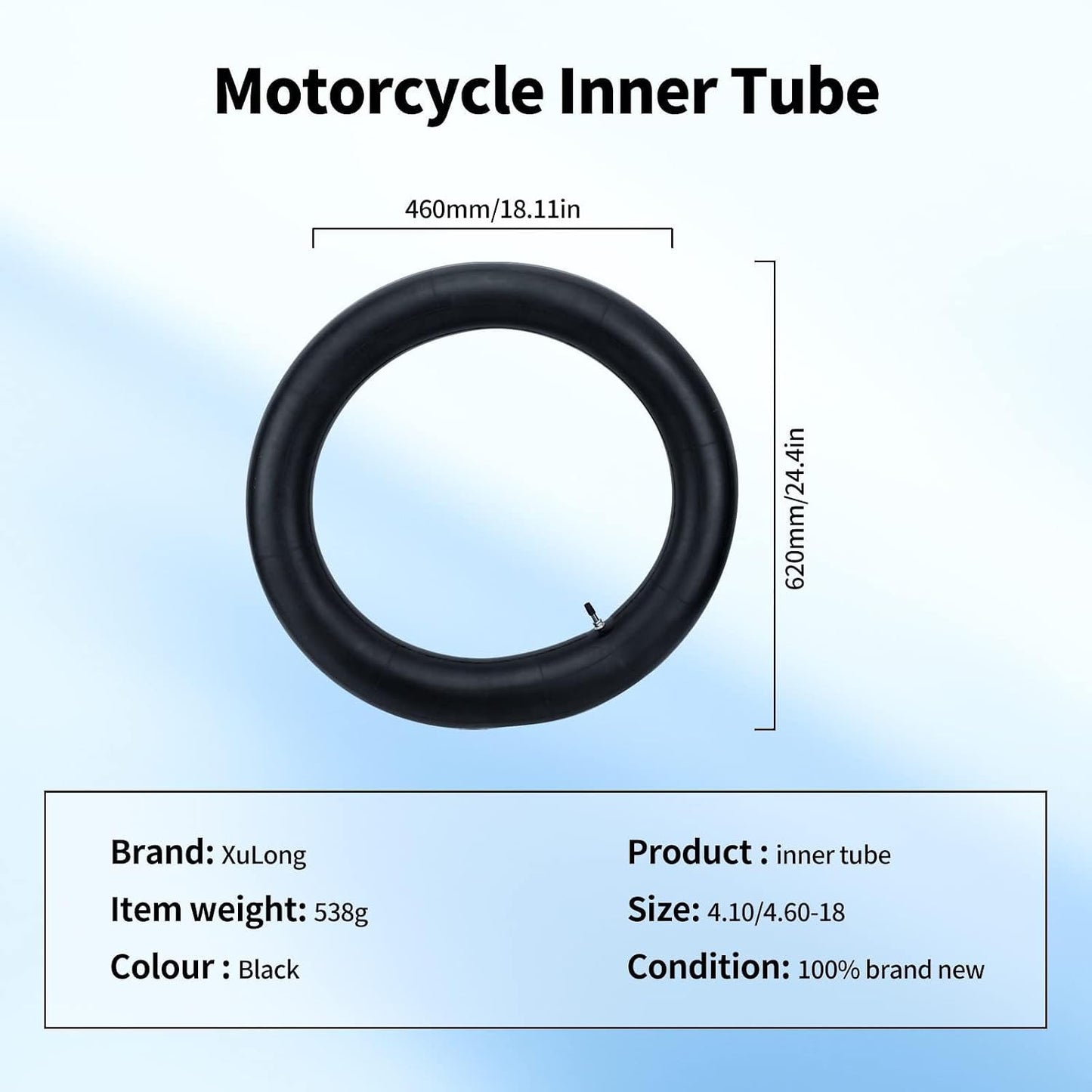 Tubo interior neumático 4.10/4.60-18 motocicleta pesada