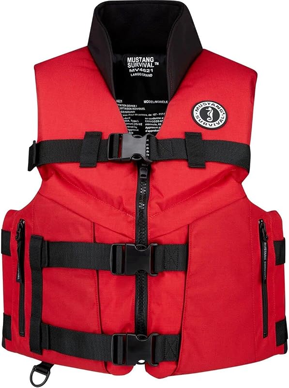 Chaleco espuma pesca rojo/negro talla XL