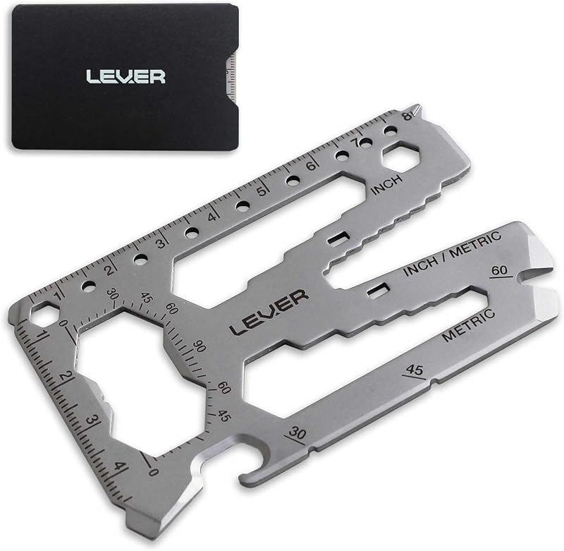 Multiherramienta Toolcard Pro 40 en 1 tarjeta acero plateado