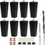 Patas cuadradas para cama madera 5" set 8 color negro