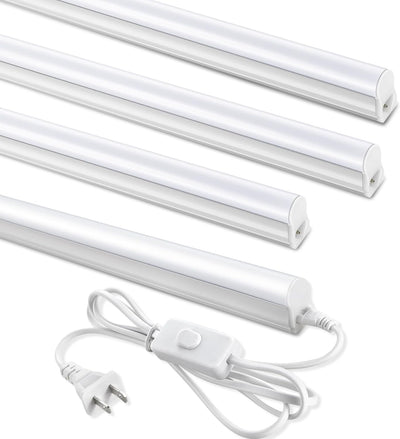 4 Lámparas LED T5 4ft 6500K 2800lm Blanco