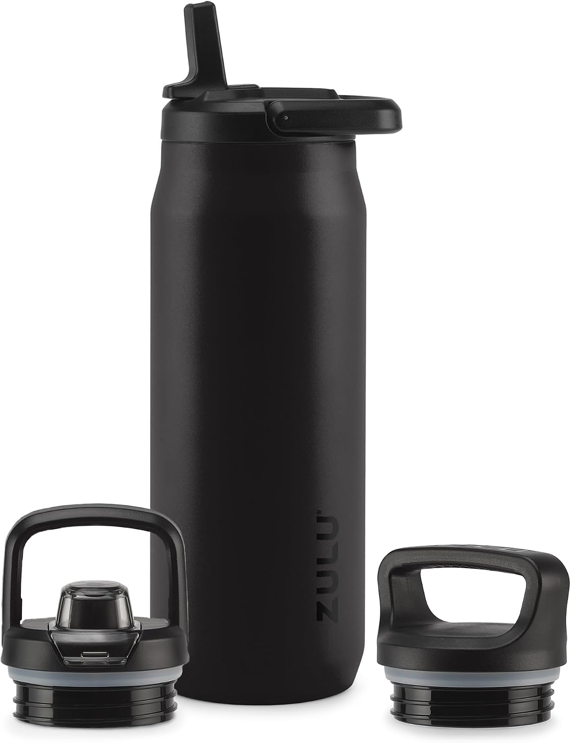 Botella acero inox 32oz con 3 tapas popote termo doble pared