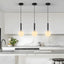 Lámpara colgante moderna isla cocina globo vidrio blanco