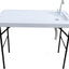 Mesa limpieza peces caza con fregadero patas plegables