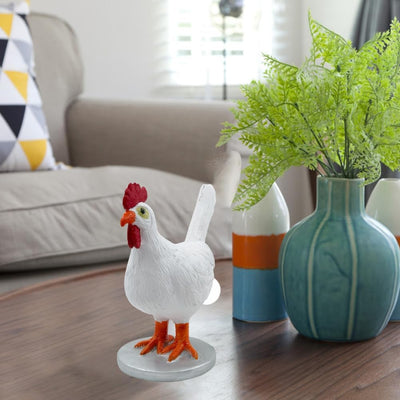 Lámpara LED 3D huevo gallina resina USB decoración estudio