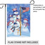 Bandera jardín muñeco nieve Navidad 12.5x18pulg doble cara