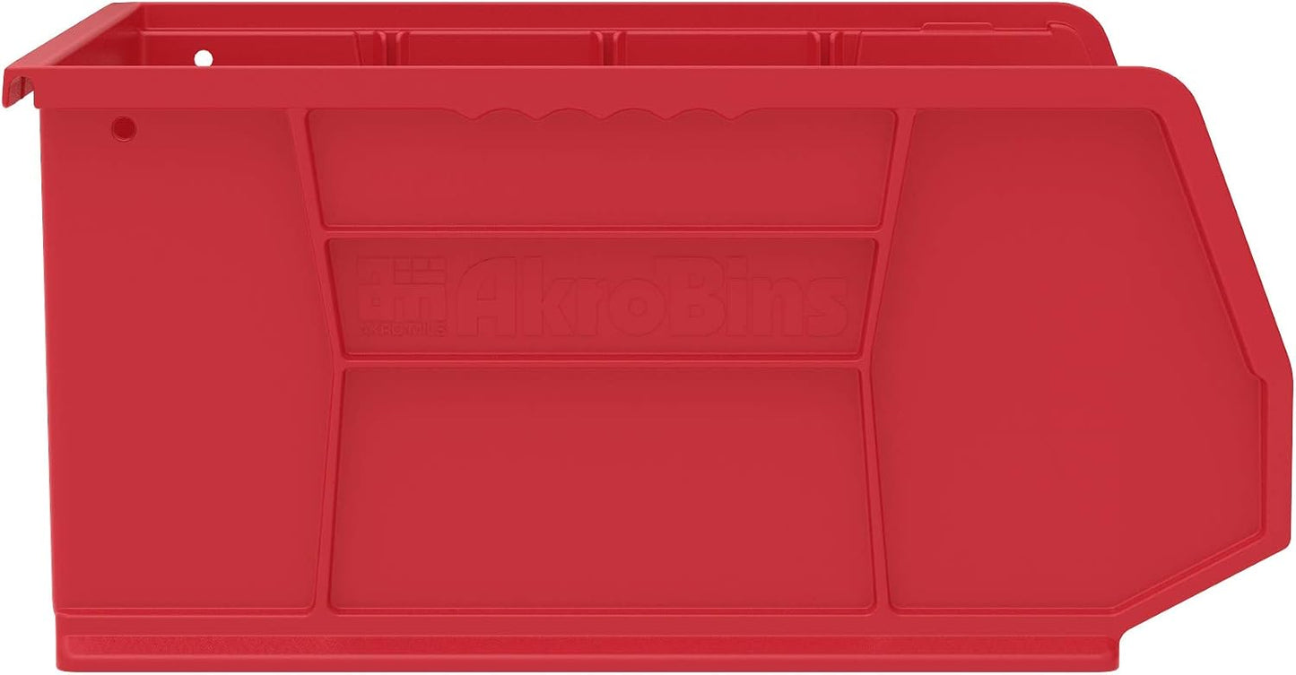 Contenedores plástico apilables 15x16pulg rojo