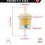 Filtros combustible motocicleta ATV 5 Pzas con abrazaderas