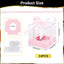 Soporte plástico transparente cupcakes 24uds 3.5" rosa